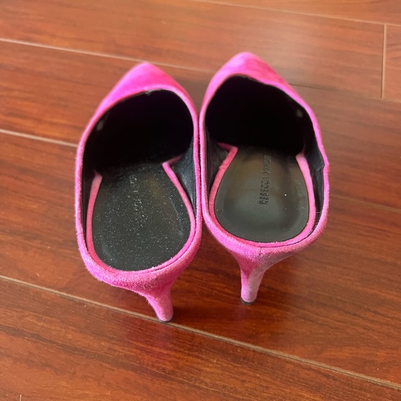 Used Fuchsia Rebecca Minkoff Mules with Box - Picture 7 of 11